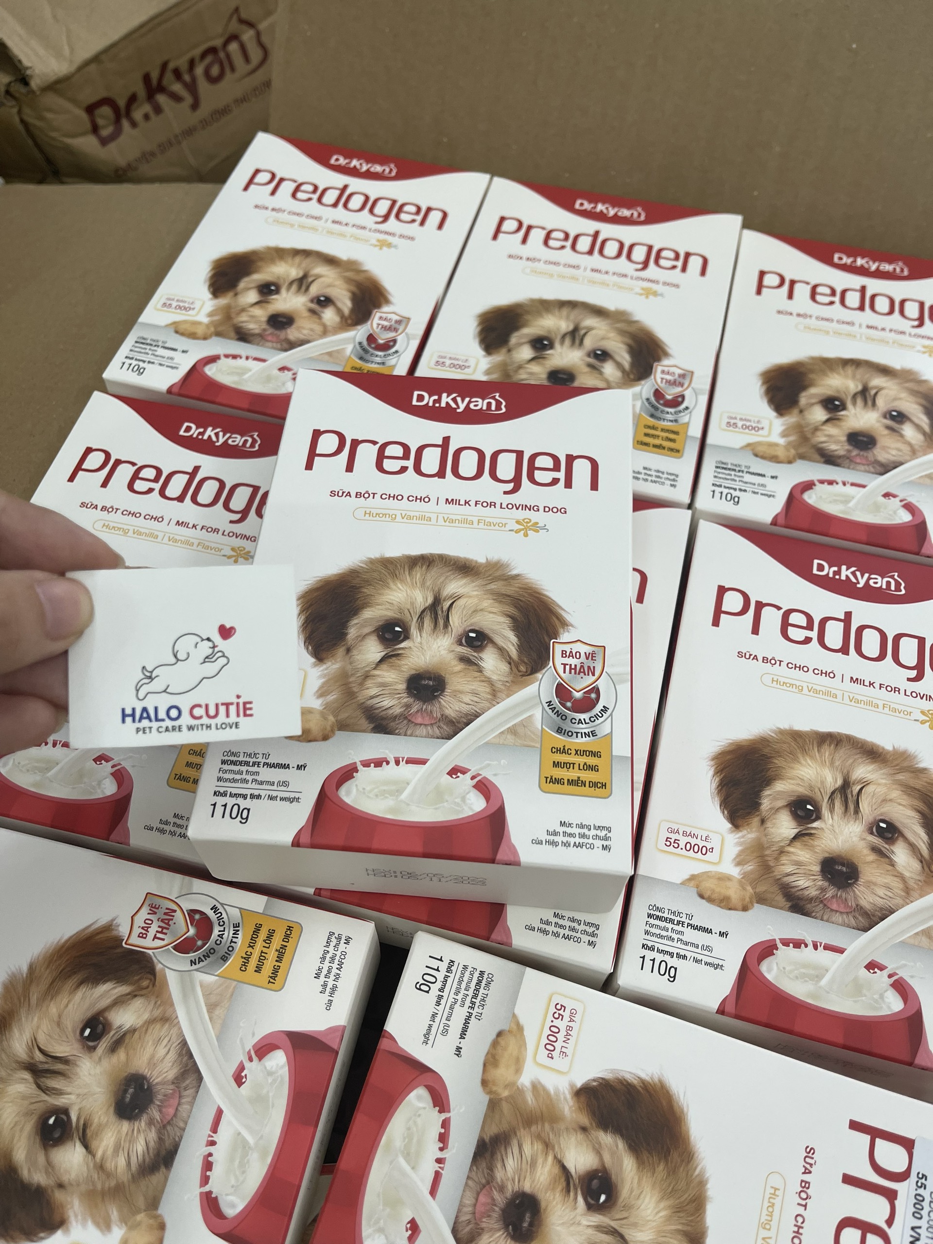Dr.Kyan - sữa bột Predogen cho chó con - lon 400gr và hộp 110gr