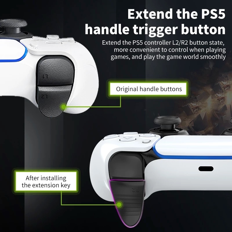 Extended%20Triggers%20Button%20For%20PS5%20Controller%20L2/R2%20Trigger%20Extender%20D-pad%20Key%20Cap%20For%20Playstation%205%20Gamepad%20Accessories%20-%20Image%204