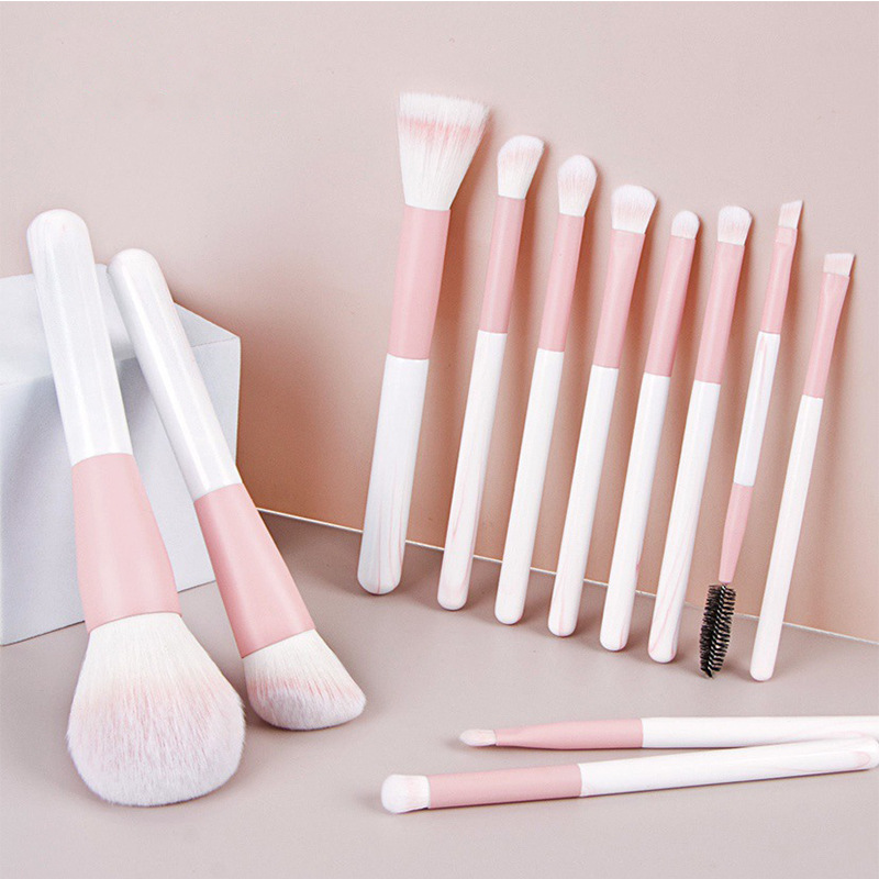 12Pcs Bộ Cọ Trang Điểm Chất Lượng Cao Chải Phấn Má Hồng Bàn Chải Phấn Mắt Di Động Siêu Mềm