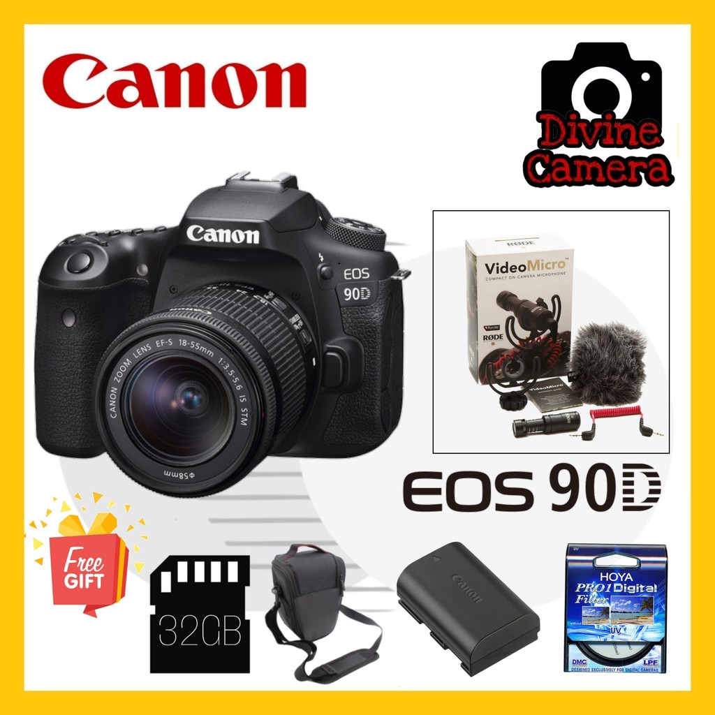 Canon EOS 90D DSLR Camera (1+2 Years Warranty Canon Malaysia)