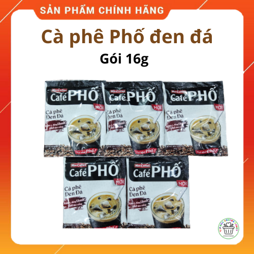 [DATE 2024] Café Phố hòa tan đen đá – combo 5 gói 16g