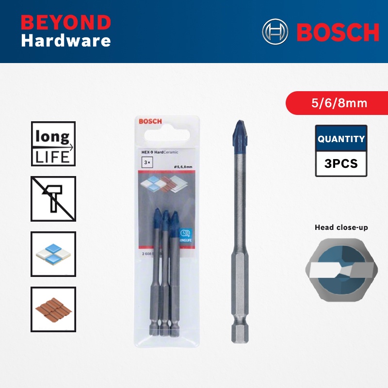 Mũi khoan gạch cứng bosch hex-9 2608900595