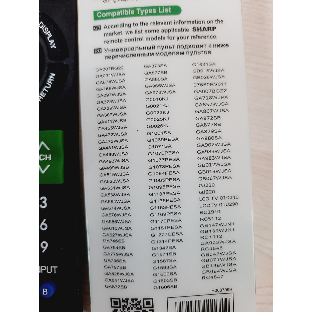 [Hàng chất lượng cao BH 1 năm] Remote - điều khiển TV SHARP Smart RM - L1346.