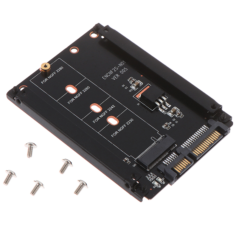 Metal b+m key m.2 ngff ssd to 2.5 sata 6gb/s adapter card with m2 ngff adapter