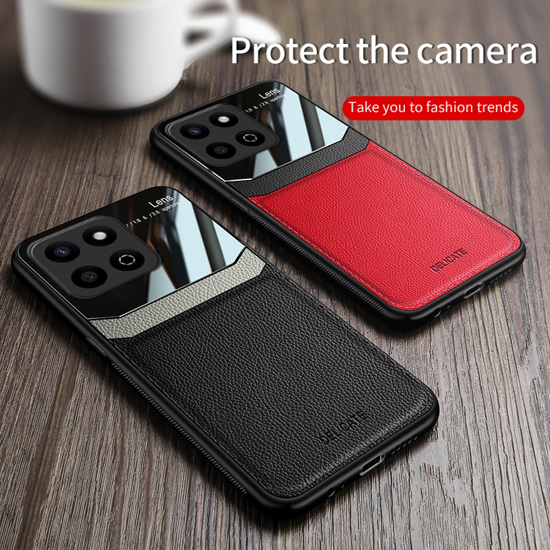 New Phone case Honor X7C Back cover Fashionable Hard Shockproof Back Mirror Film Protective Leather For Honor X7C case.