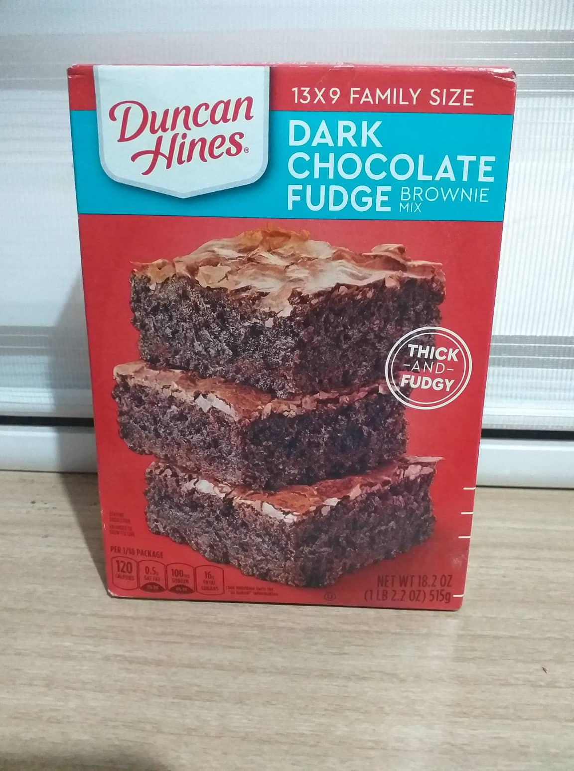 Duncan Hines Dark chocolate fudge Brownie mix family size (515g