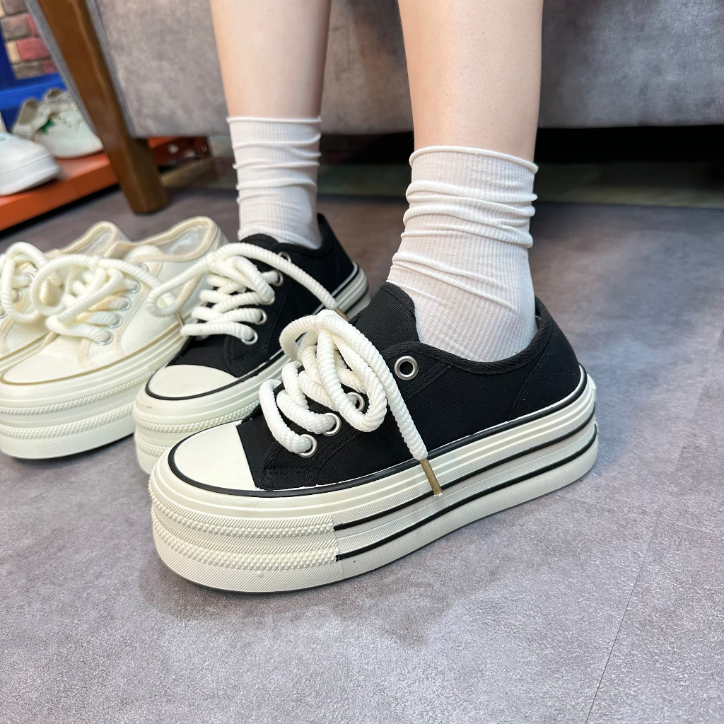 [SIÊU SALE NĂM MỚI] [FREESHIP + VOUCHER] Giày thể thao nữ basic dây thừng đế 5cm Tifani