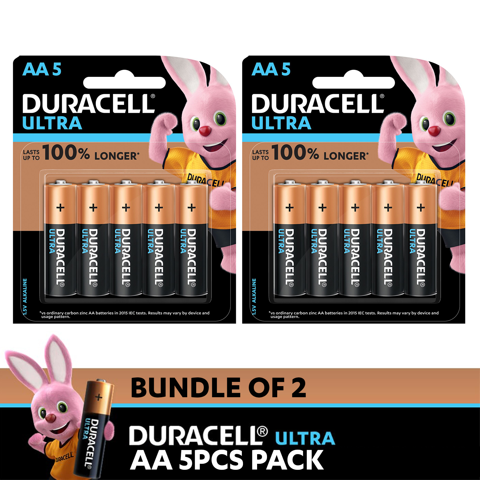 Bundle of 2] Duracell Ultra Alkaline AA Batteries, pack of 5
