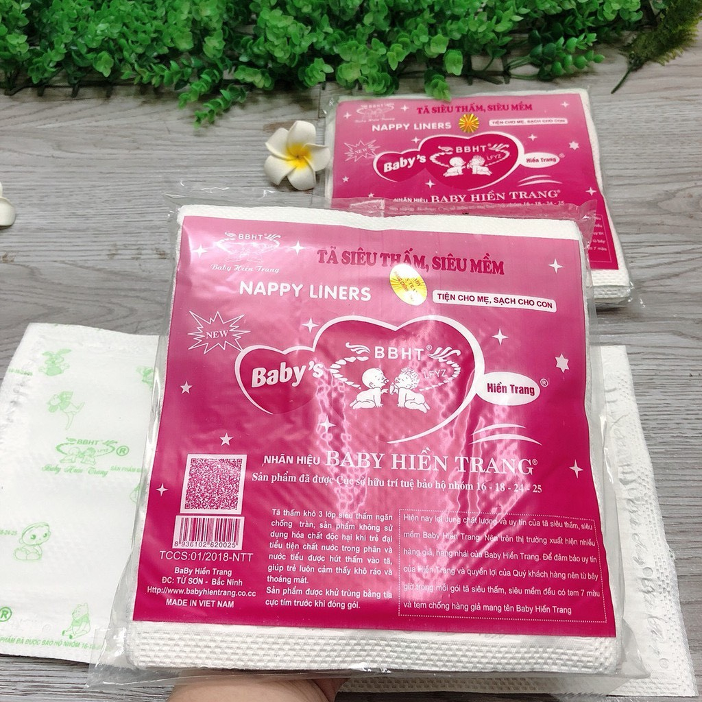Giấy lót phân xu trắng Hiền Trang mã đẹp, cao cấp cho bé yêu
