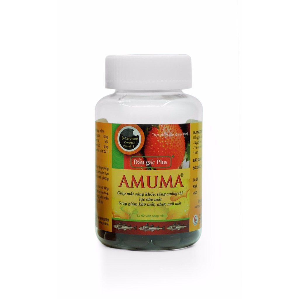 Dầu gấc Plus Amuma bổ mắt – (Hộp 60 viên)