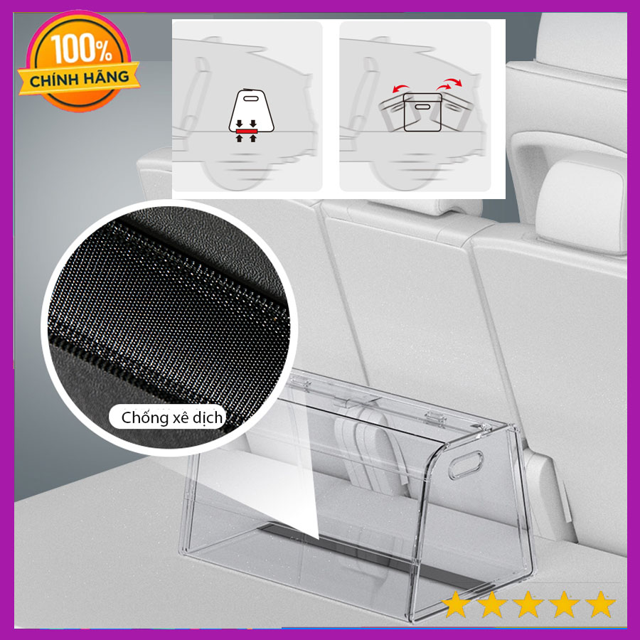 Hộp đựng đồ cốp xe ô tô Cicido, thùng đựng đồ ô tô gấp gọn còn 3cm, Hộp đựng đồ đa năng ô tô chất đẹp Micoco