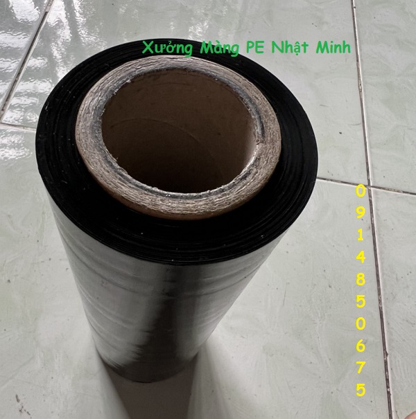 Màng PE đen thui quấn hàng 25cm 1kg