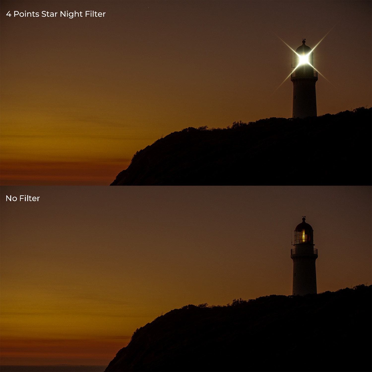 K&F Concept Nano-C Series 49mm-82mm adjustable 4 Points & 8 Points star filter with 18 Multi-Layer Coatings for night shooting and light source shooting, Suitable for micro-single SLR camera