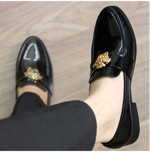 Giày lười nam da bóng hàn quốc