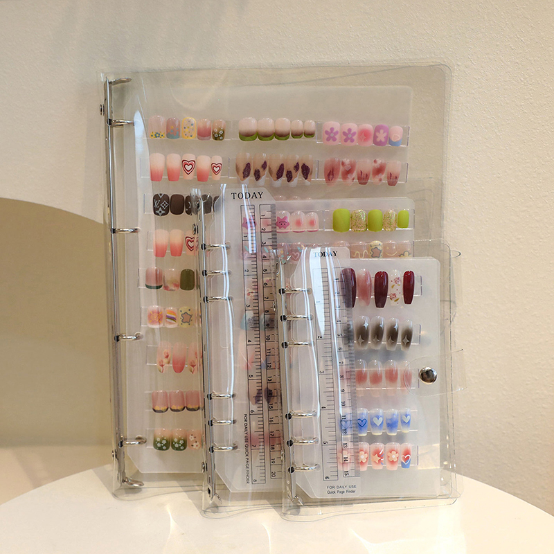 Nail%20Art%20Piece%20Storage%20Book%20Large%20Capacity%20Exhibition%20Photo%20Album%20Card%20Clip%20Display%20Board%20DIY%20Simple%20Album%20Storage%20Book%20Natuo%20-%20Image%203