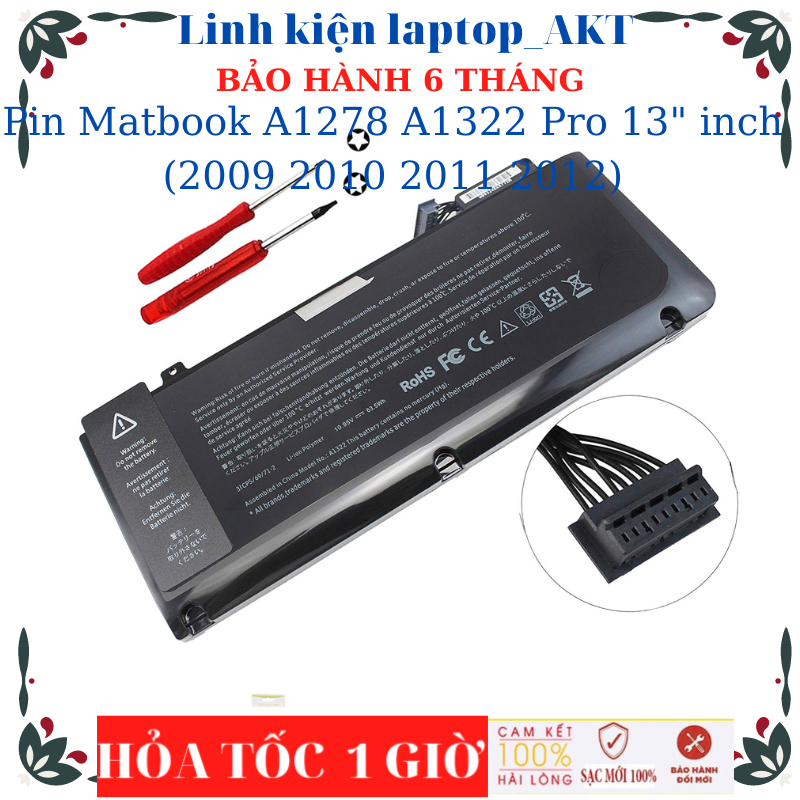 Pin Matbook A1278 A1322 Pro 13" inch (2009 2010 2011 2012)