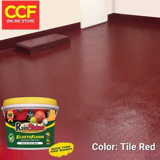 red concrete paint