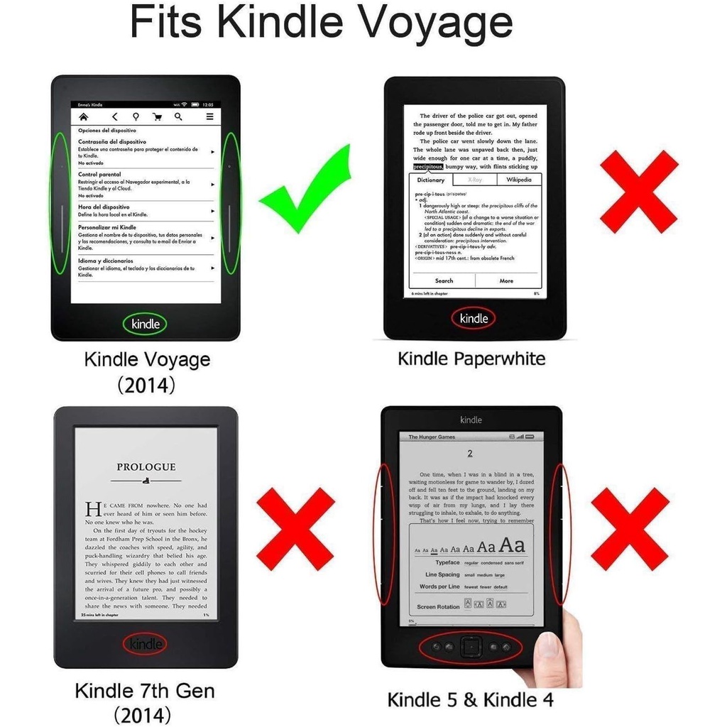 Bao Da Cover Kindle Voyage, Case Máy Đọc Sách Kindle Voyage