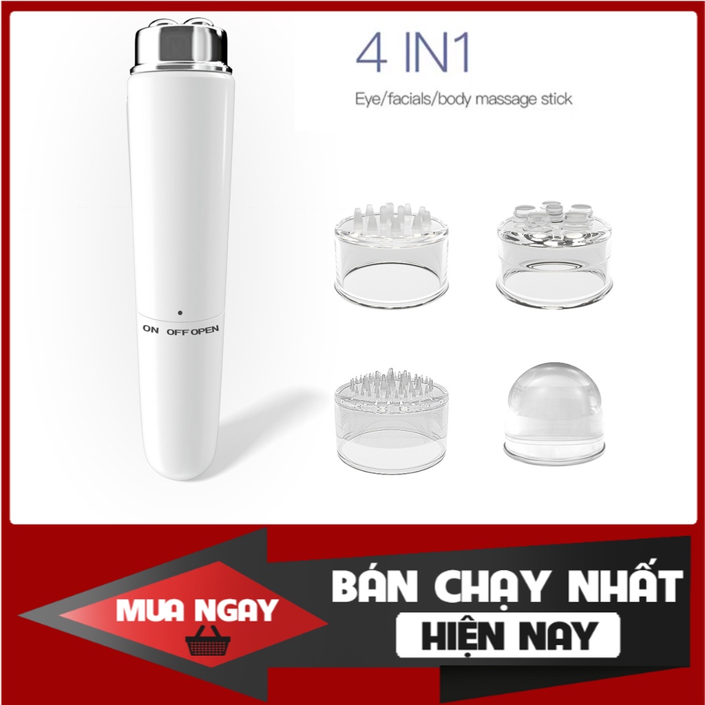 Máy massage mặt cầm tay 4 đầu kiểu bút (có chọn mẫu) (Có Sẵn Hàng) (Xả Kho) (Giao Hỏa Tốc)