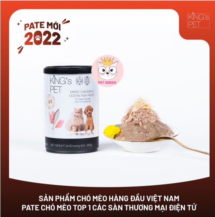 Pate King Pet cho Chó Mèo 380g/lon