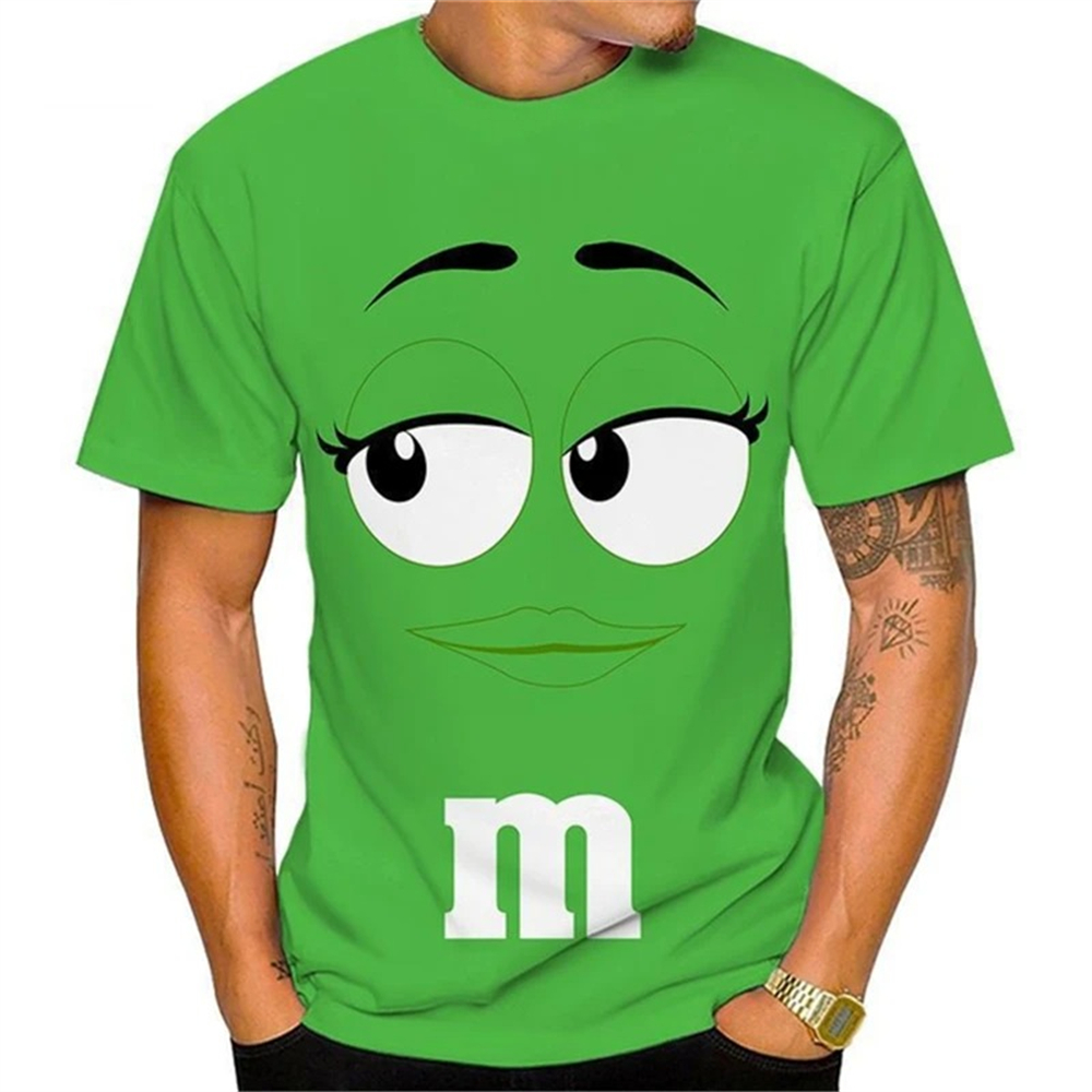 Funny%20M&M's%20Chocolate%20Bean%20Cartoon%203D%20Print%20T%20Shirt%20For%20Men%20Unisex%20Casual%20O-neck%20Short%20Sleeve%20T-shirt%20Fashion%20Children%20Loose%20Top%20-%20Image%206