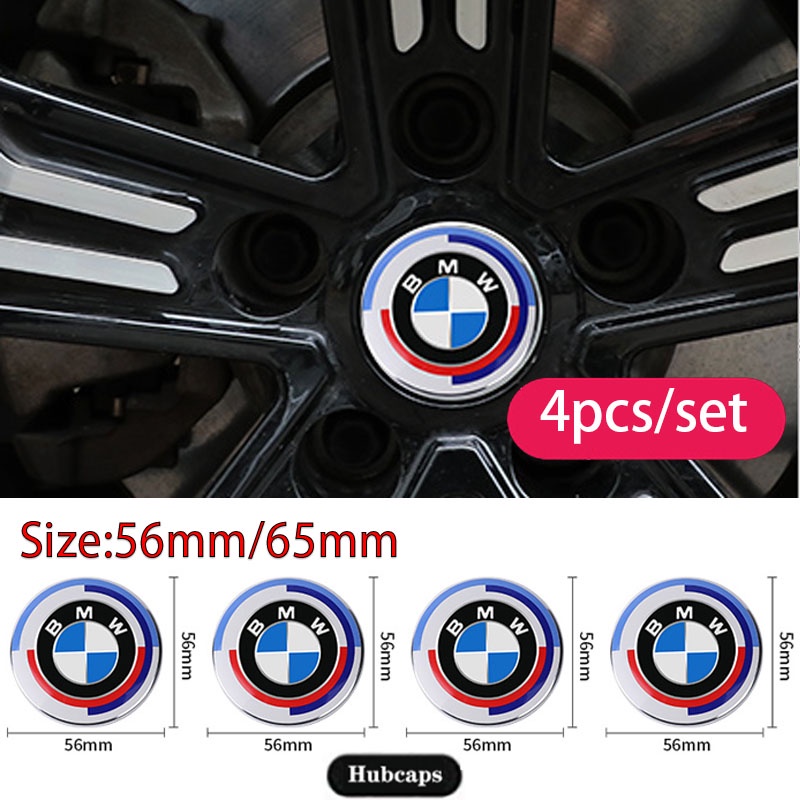 4X 50th Anniversary 56mm Fit for BMW Wheel Rim Cover Hubcaps Emblem Badge