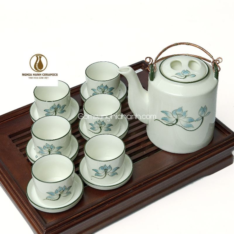 Bộ ấm tích sứ Bát tràng pha trà xanh, lá vối ♥️ Sứ tráng men kháng khuẩn cao cấp - 20 mẫu lựa chọn♥️Gốm sứ Bát tràng