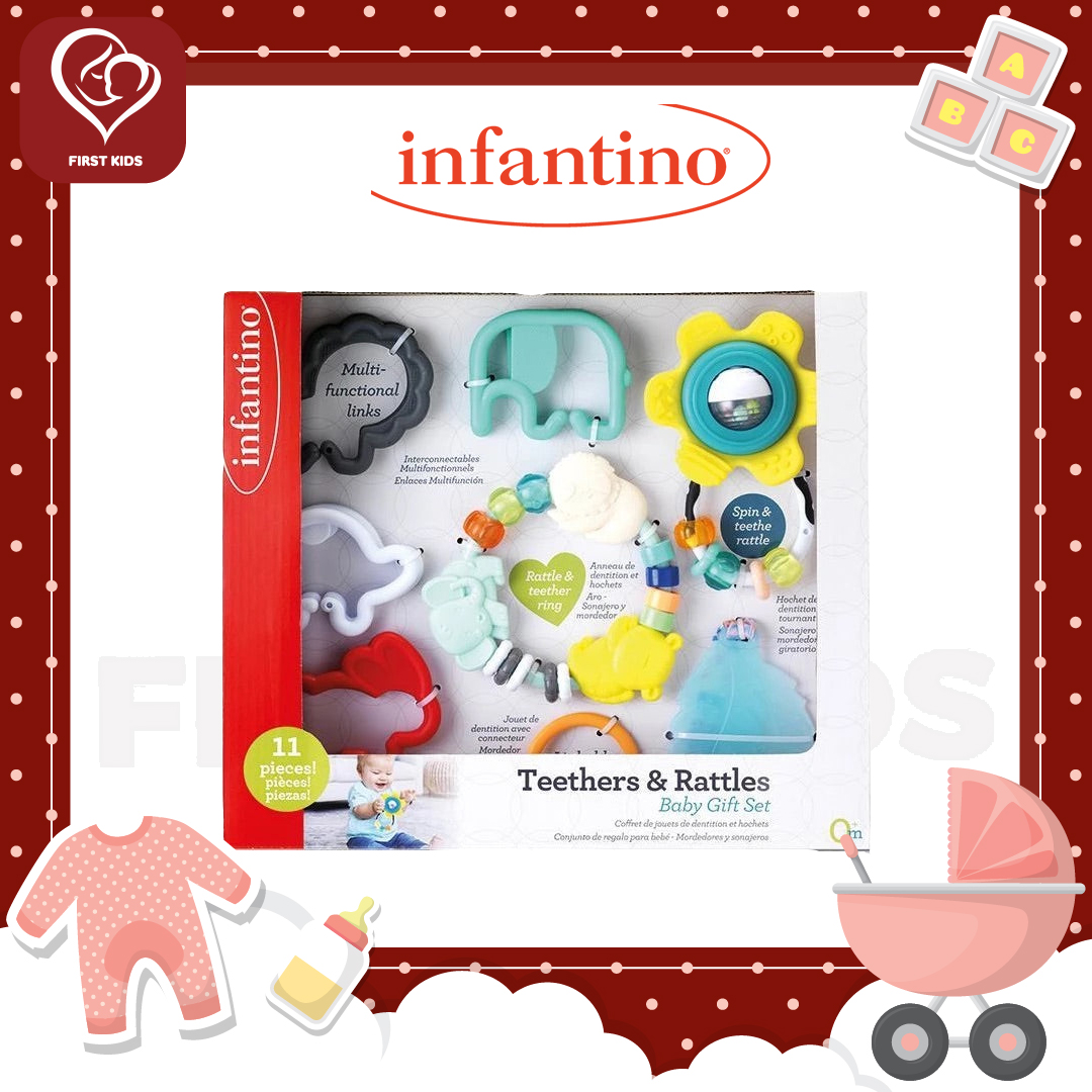 Infantino Teether Rattles Baby Gift Set firstkidsthailand ThaiPick