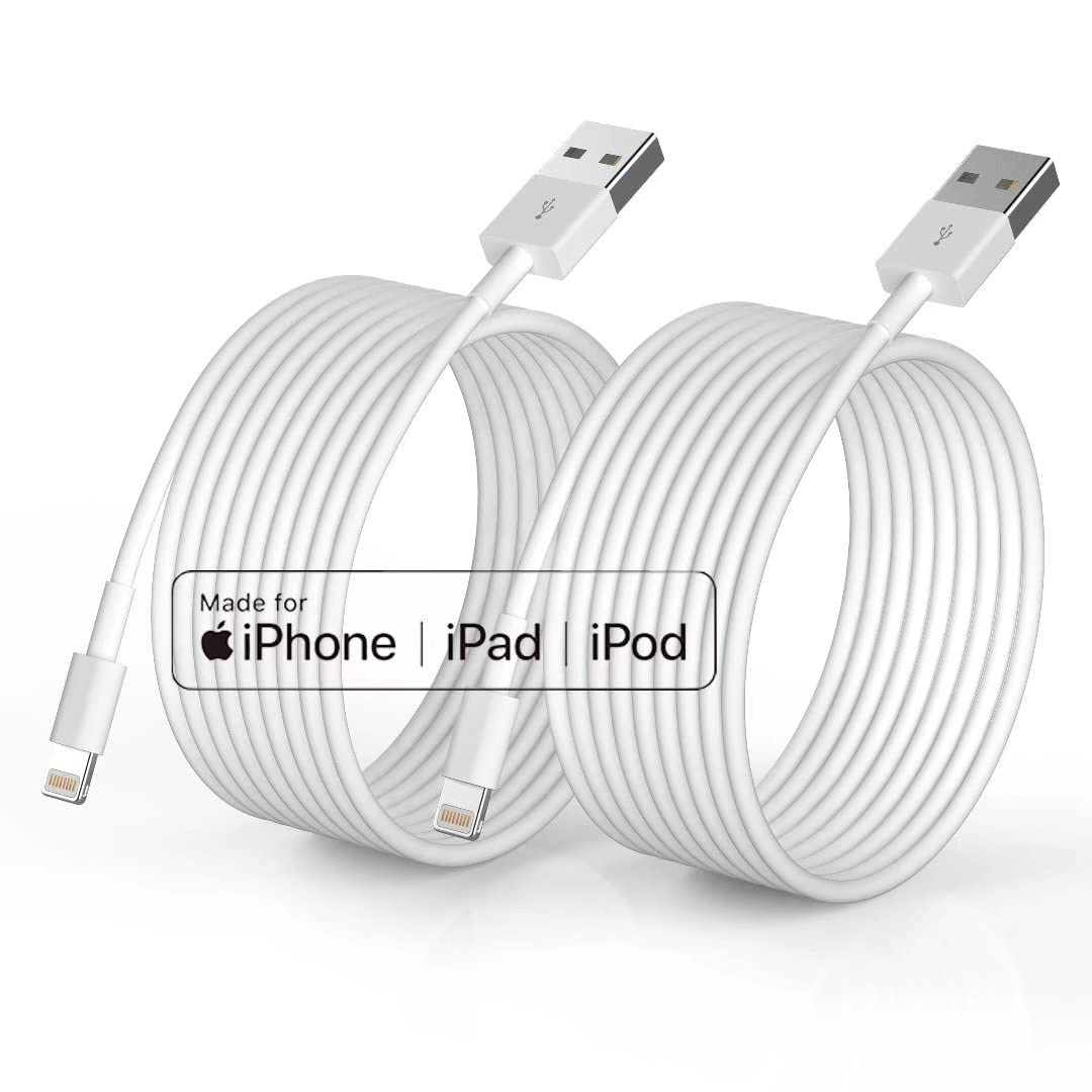 Certifié MFi d'Apple 2pack ] Chargeur iPhone 6 pi, Câble Lightning  long de 6 pi, câbles de chargement rapide pour Apple