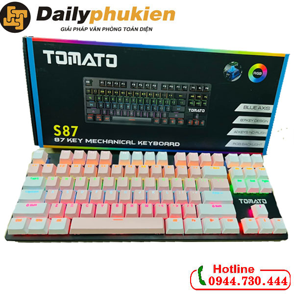 Bàn phím cơ mini Tomato S87 Switch Blue / Red / Brown