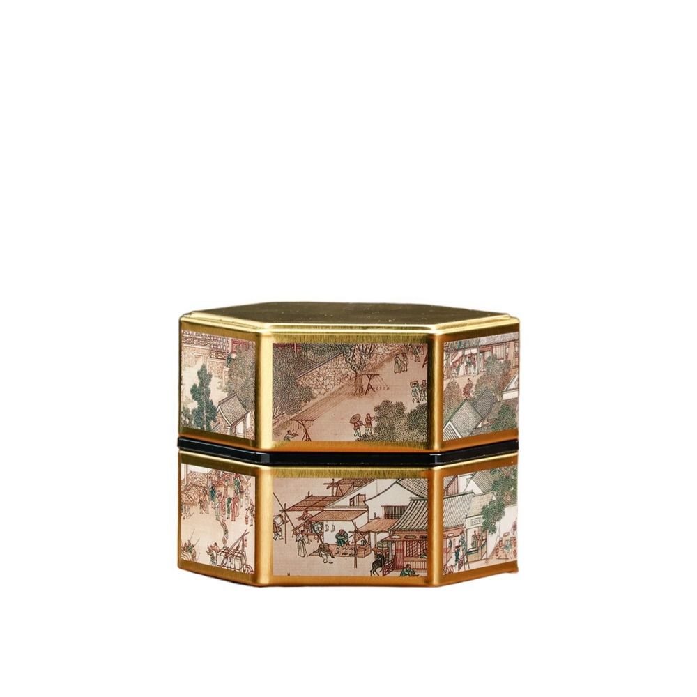 Fireworke 1 cái nhỏ niêm phong lục giác hộp đựng trà rỗng hộp trà túi đựng trà bình trà bình đựng trà