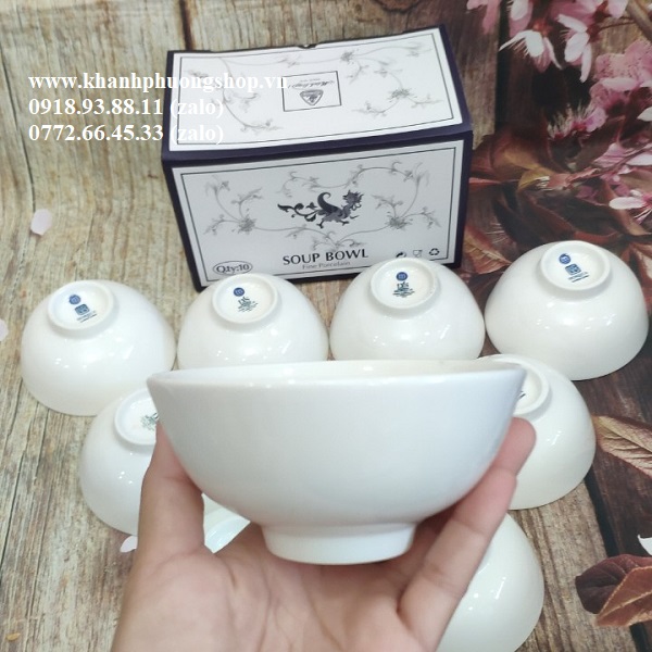 chén sứ lys trắng Minh Long - chén sứ lys trắng sứ Minh Long