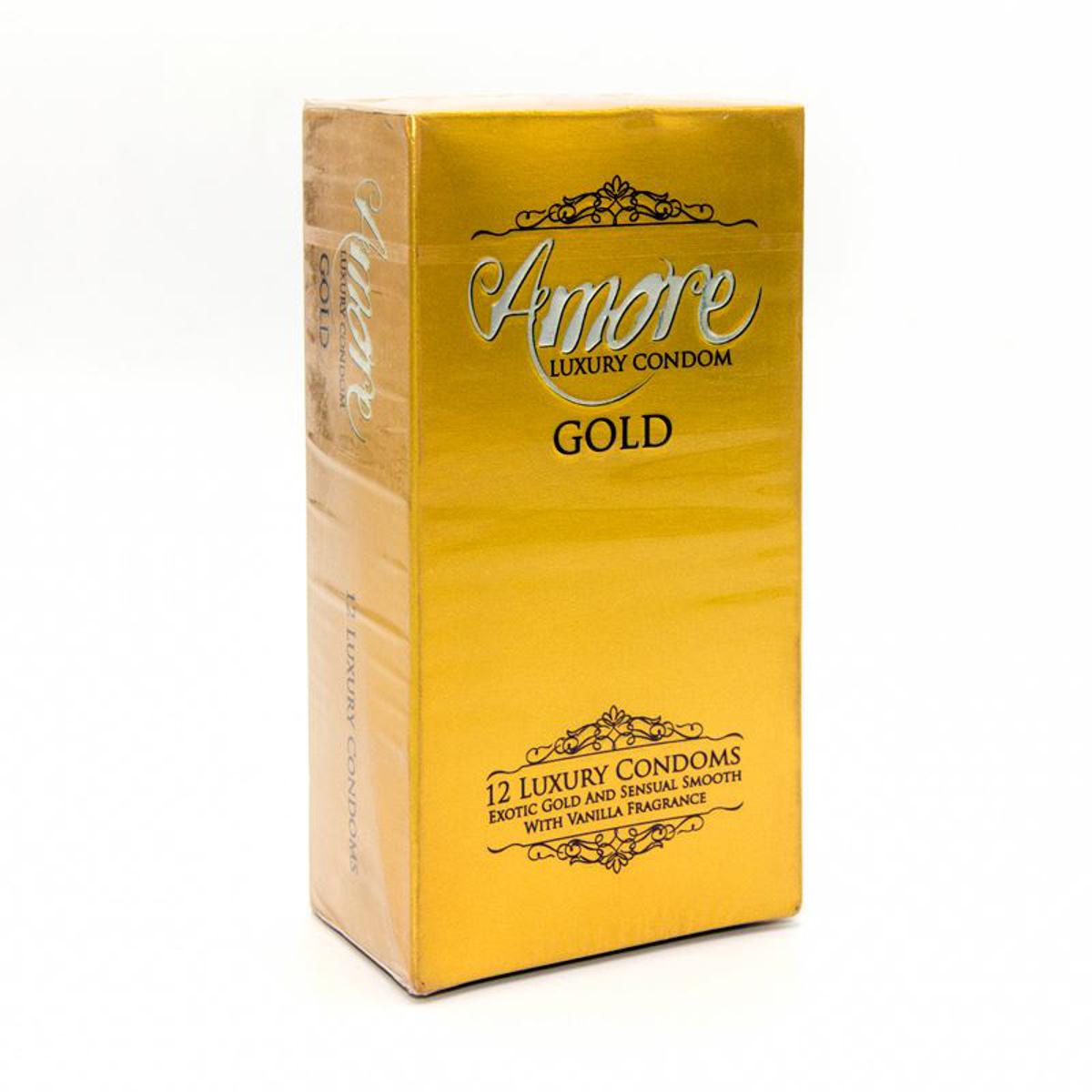Amore Luxury Gold Condom For Men (3’s X 6) 18 pieces (1 Full Box ...