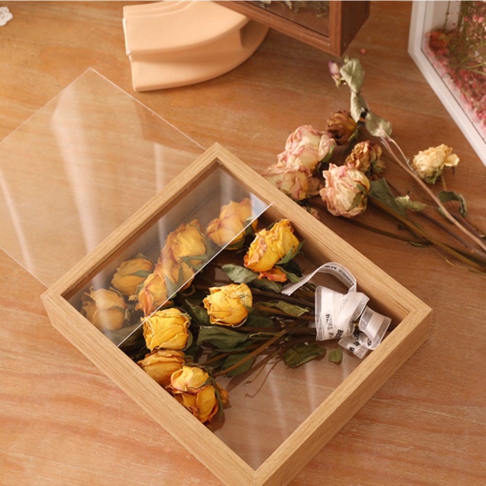 MAKE-UPSTORE8RE5 mẫu hộp hiển thị trang trí nhà bó hoa khung trưng bày khung gỗ gắn tường hoa khô