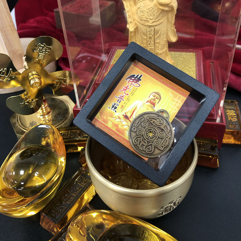 Money amulet nam nữ may mắn mặt dây chuyền vòng cổ đeo kinh phật