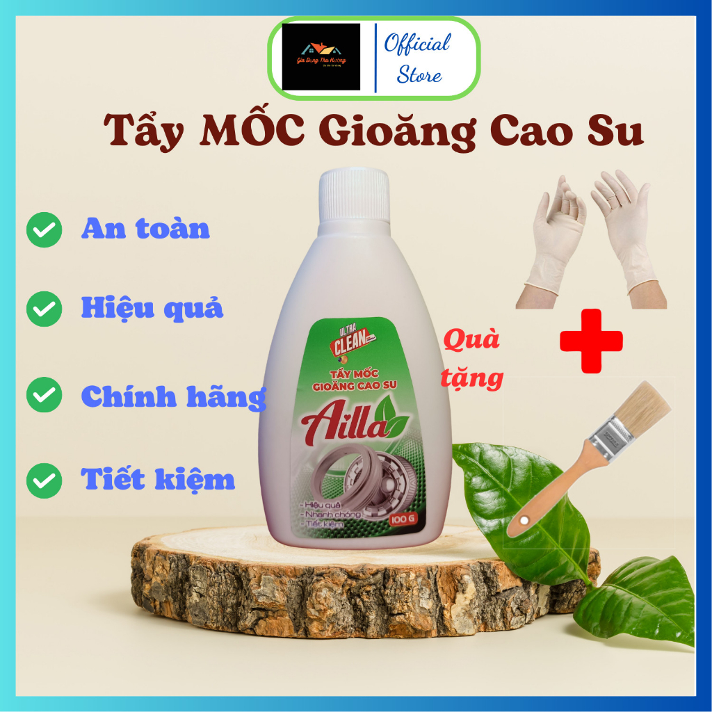 Chai tẩy mốc gioăng cao su ailla chuyên dùng tẩy sạch các mảng mốc trên gioăng cửa cao su
