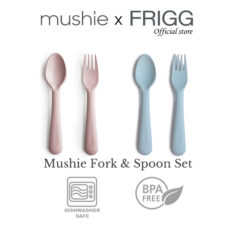 Mushie Baby Dinnerware Fork and Spoon Set
