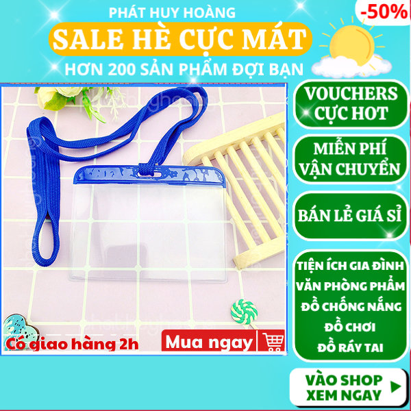 Combo 2 dây đeo thẻ sinh viên,nhân viên phổ thông giá rẻ, dây đeo thẻ học sinh sinh viên rẻ, Thẻ đeo, mặt thẻ, dây đeo thẻ nhựa dẻo trong suốt, Phát Huy Hoàng