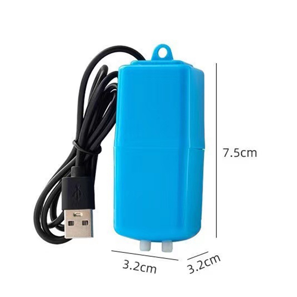 Máy sủi oxy mini USB 2 vòi sục khí bể cá
