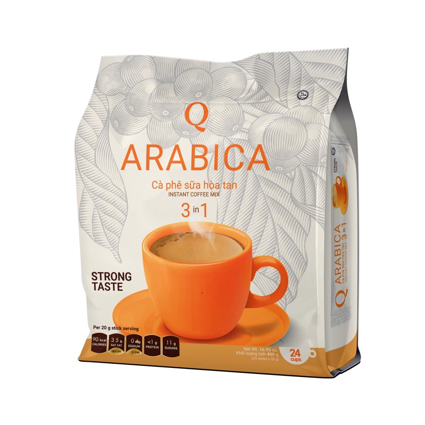 CÀ PHÊ ARABICA HÒA TAN 3 IN 1- 1 BỊCH 24 GÓI