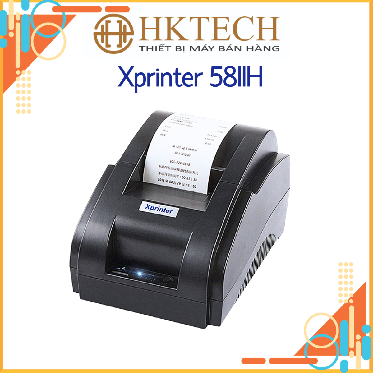 Máy in hoá đơn Bluetooth khổ 57mm Xprinter 58IIH, USB + Bluetooth