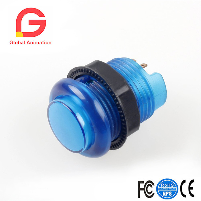 【Sleek】 Arcade Button 30mm Full Color 5v Illuminated Push Button Built ...