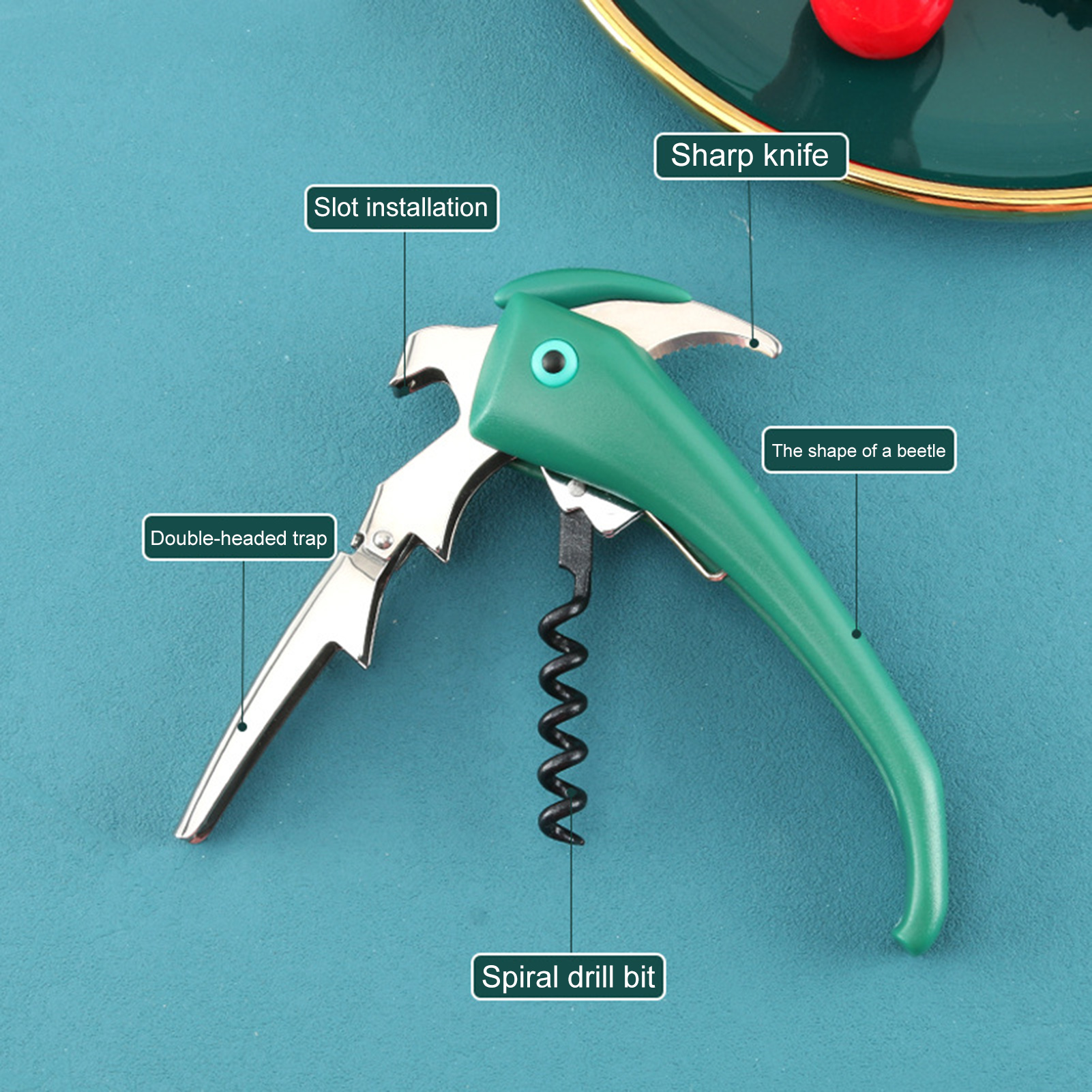 Stainless Steel Multifunctional Wine Corkscrew & Beer Bottle Opener Home Bar Kitchen Tool
_voghion.com
