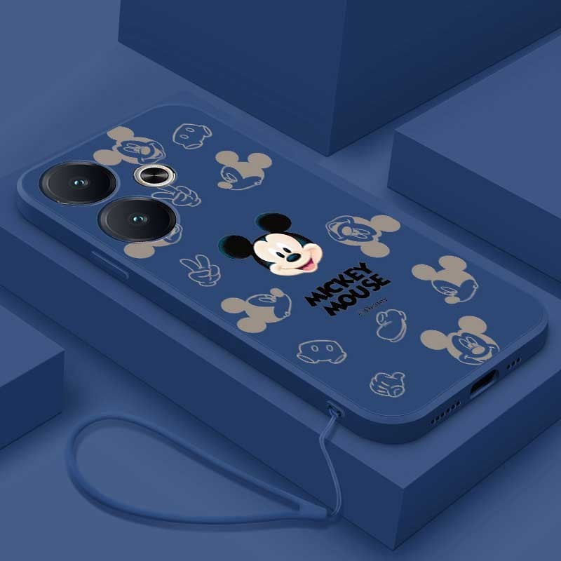 Xiaomi Redmi 13 redmi13 12 Casing Mickey Family Mobile Case Cute Mouse Silicon Liquid Rubber Cover. 