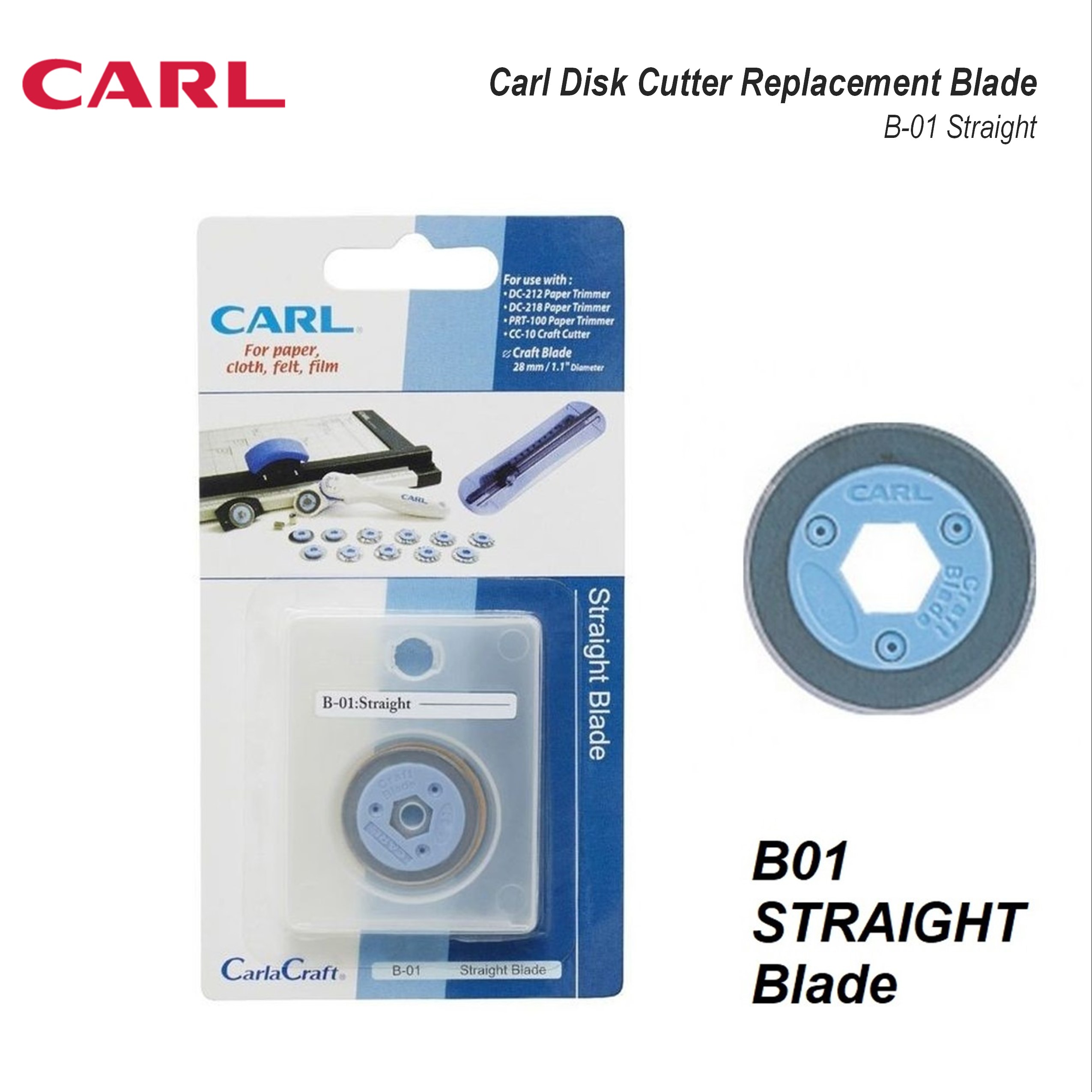 CARL Brands Ersatzklinge B-01 – Passt Auf Trimmer RT-200, RT-215, RT-218, PRT-100 & CC-10