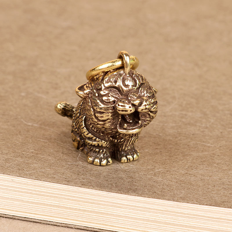 Tiger Key Metal Brass Tiger Key Chains DIY Hangings Jewelry Accessories Animal ...