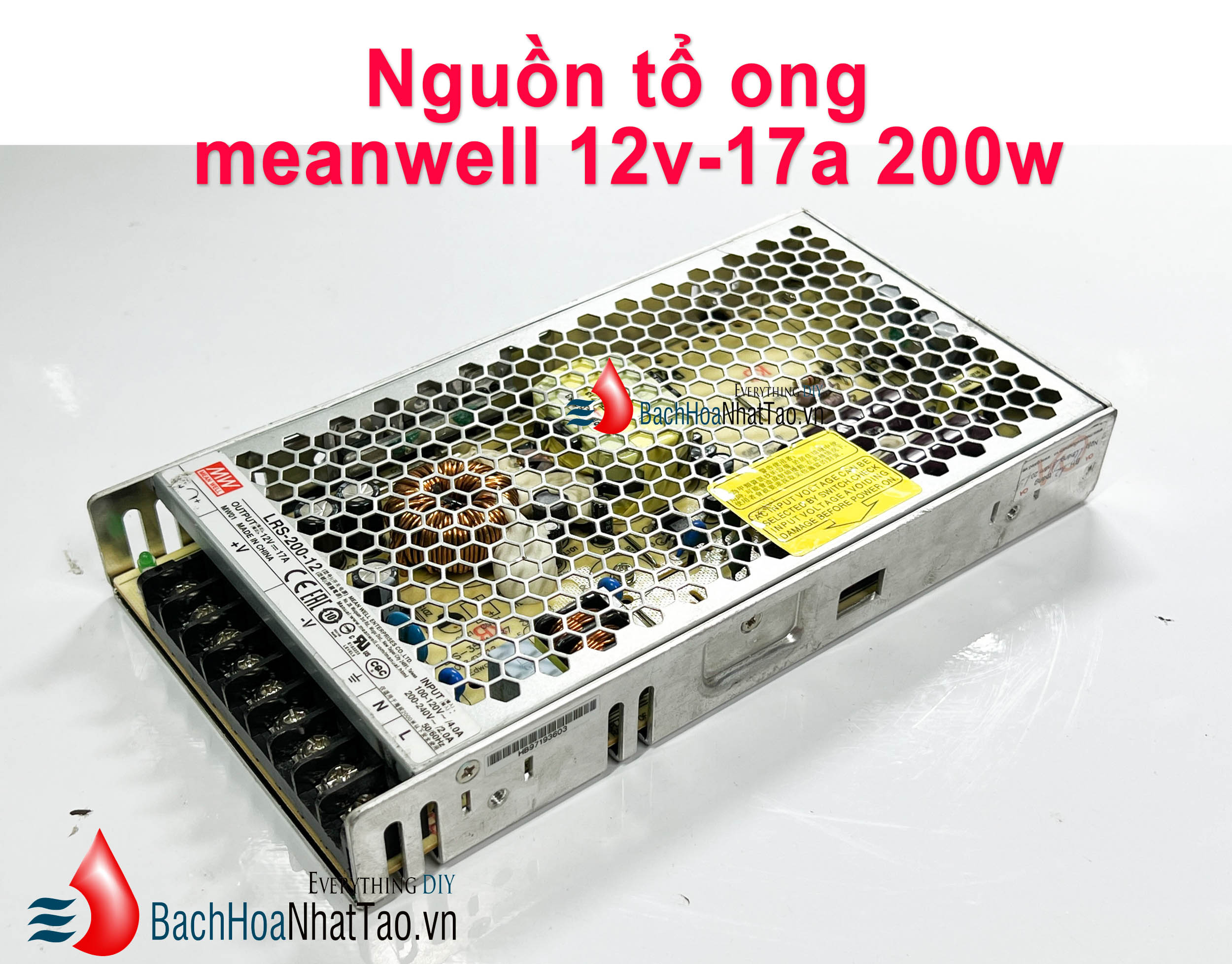Nguồn tổ ong meanwell 12v - 17a 200w