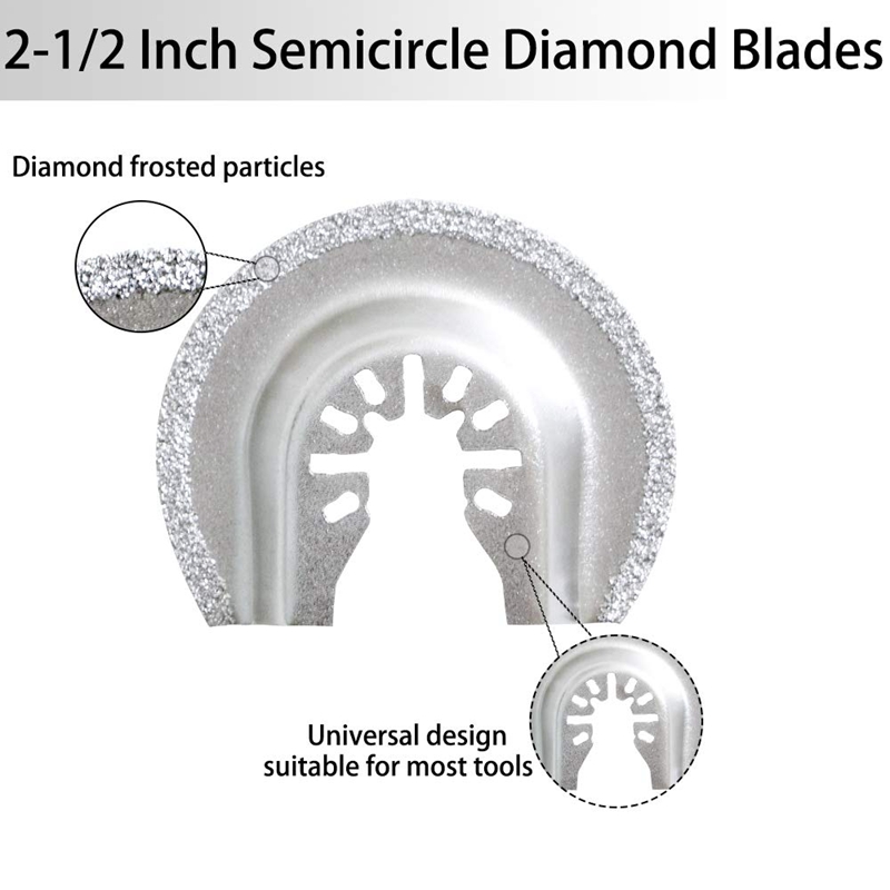 5PCS Oscillating Multi Tool Diamond Blades Oscillating Tool Blades for Grout Mortar Concrete