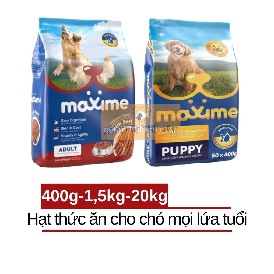 Thức Ăn Hạt Maxime Cho Chó Mọi Lứa Tuổi - [Nông Trại Thú Cưng]