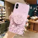 Phone case OPPO A54 Back cover Shiny Ring Glitter Soft Transparent Holder Stand Back cover with String Glitter Space Stars Moon OPPO A54 case. 